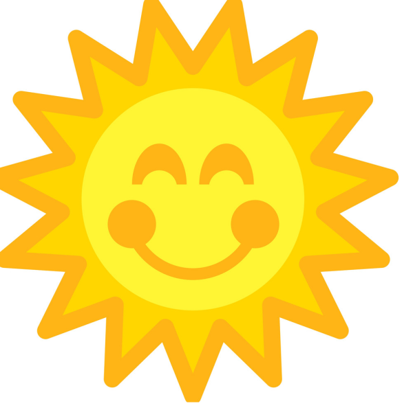 Солнце с небольшими лучиками