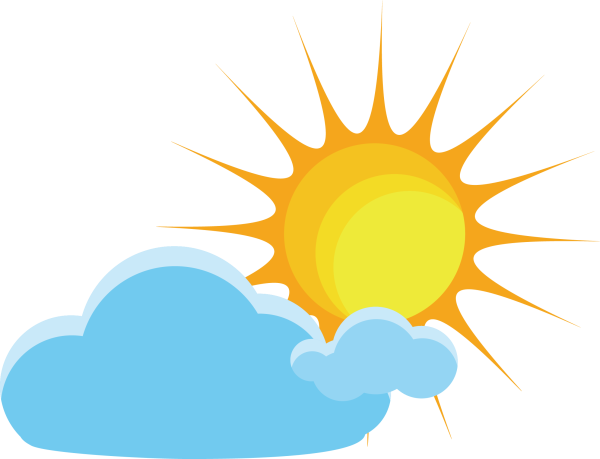 Голубое небо яркое солнце