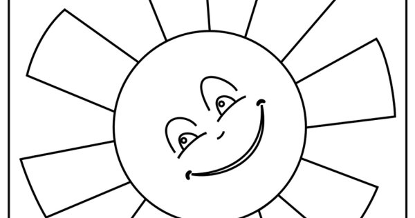 Раскраска солнышко для детей 2-3 лет