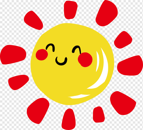 Солнце нарисованное на прозрачном фоне