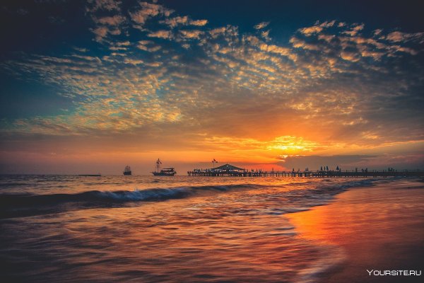 Закат в Сиде Турция