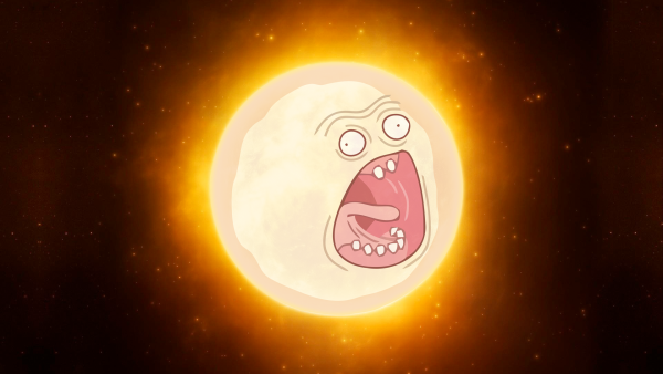 Орущее солнце из Рика и Морти