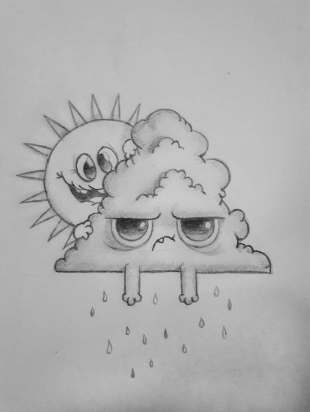 Рисунки для срисовки облачко