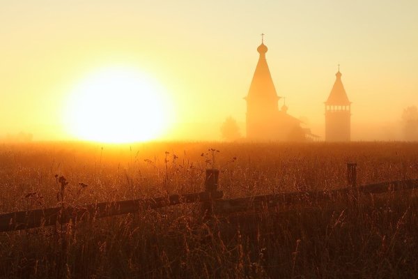 Храм на закате