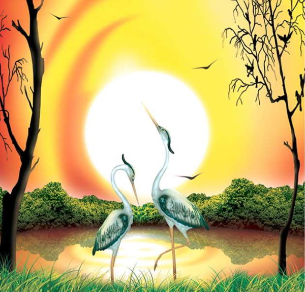 Одинокий журавль