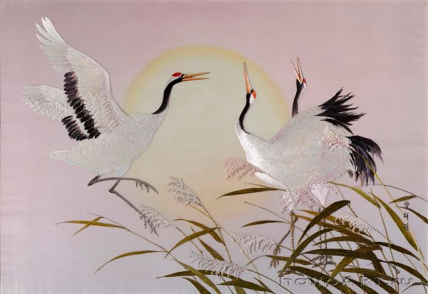 Журавли на рассвете