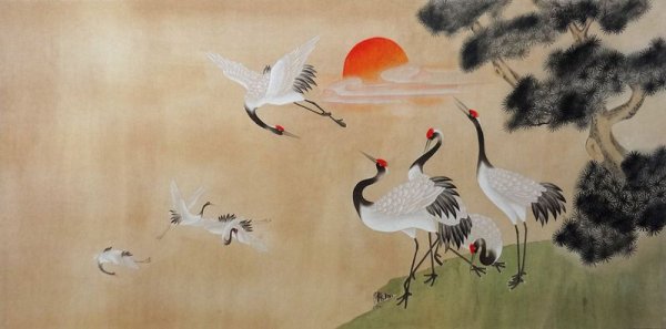 Художник Александра Мережникова журавль