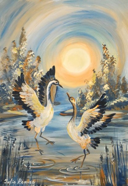 Птицы на закате