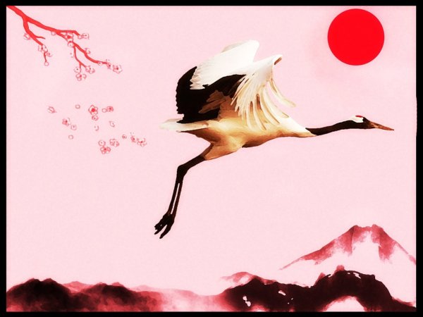 Аист приносит ребенка