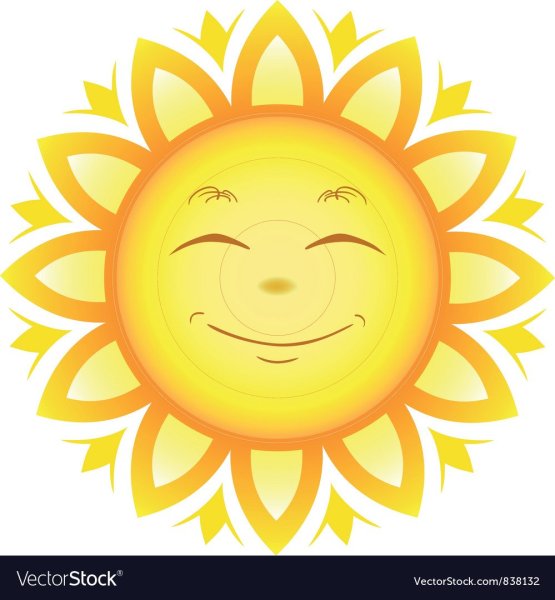 Мордочка солнышко с улыбкой