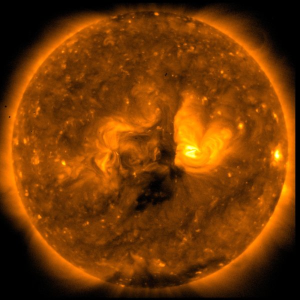 Вид солнца в телескоп