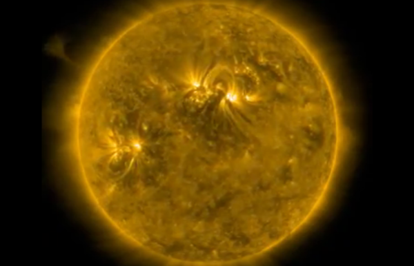 Вид солнца в телескоп