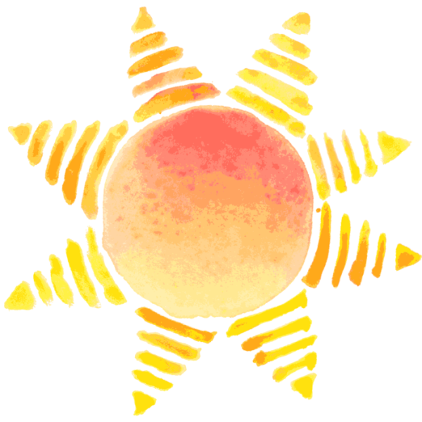 Лучи солнца гуашью