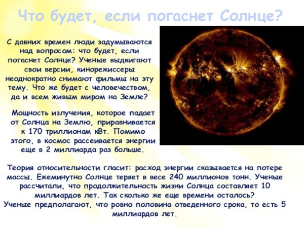 Если солнце угасает