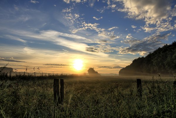 Пейзаж рассвет
