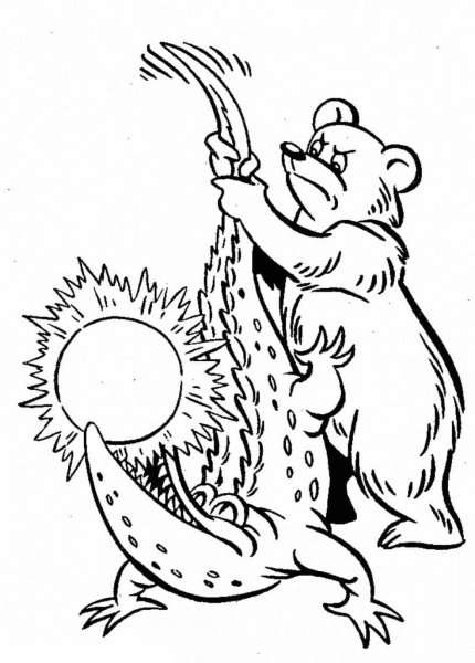 Крокодил краденое солнце раскраска