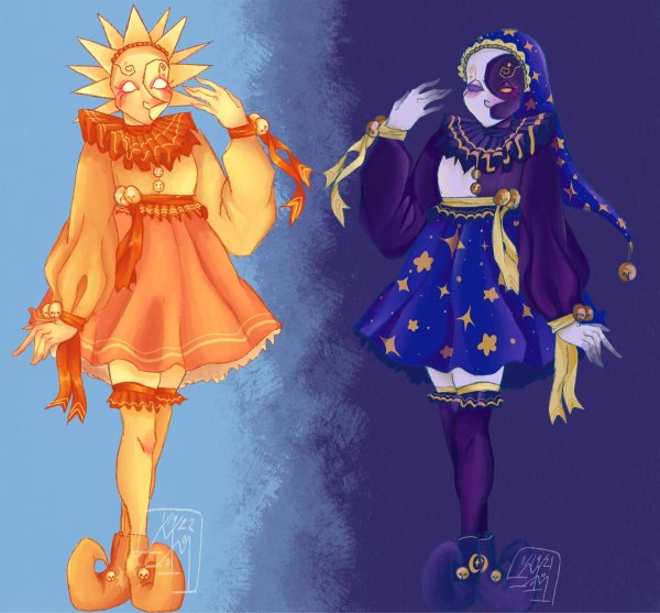 Солнце и Луна ФНАФ арты