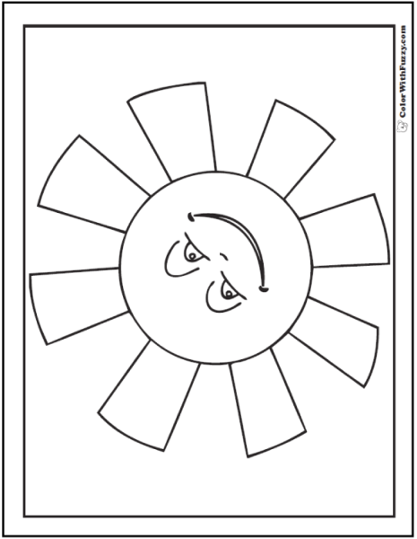 Солнце трафарет