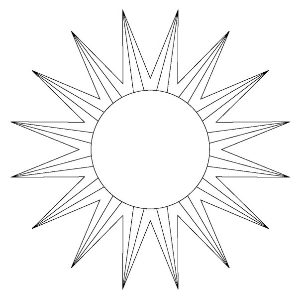 Лучи солнца для вырезания