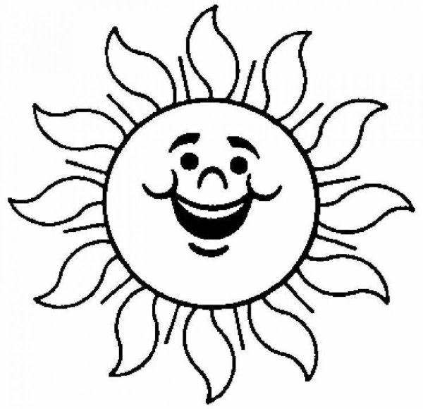 Солнце раскраска
