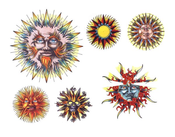 Солнце рисунок тату