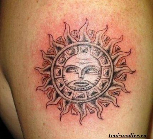 Оберег солнце тату