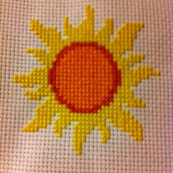 Вышивка солнце