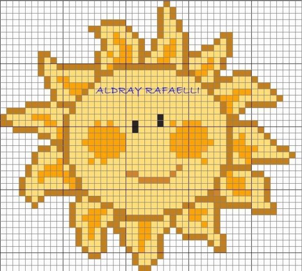 Вышивка крестиком солнце