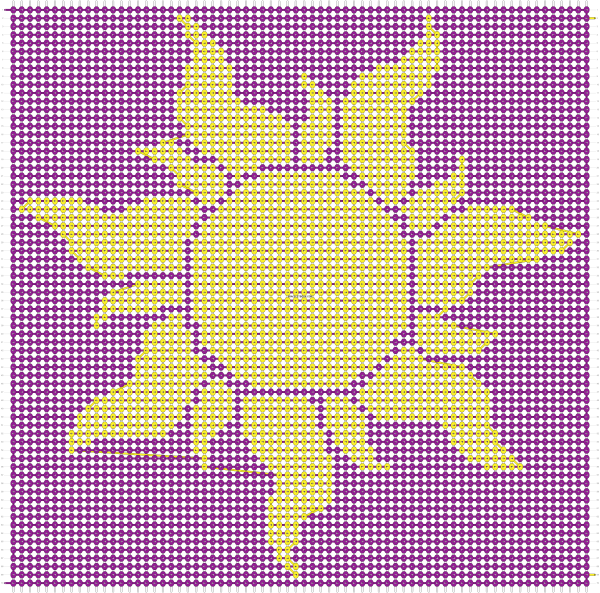 Вышивка крестиком солнце