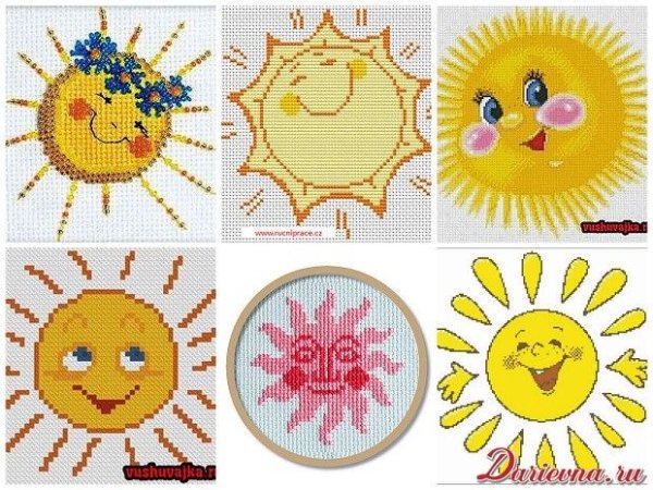 Вышивка крестом солнышко