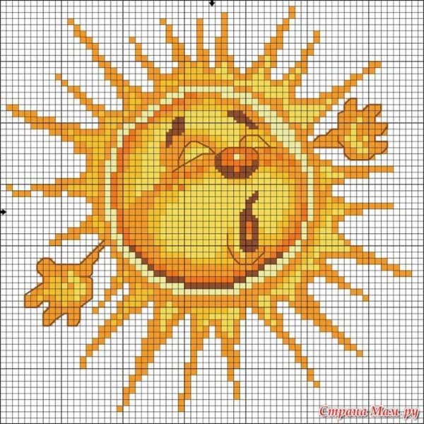 Вышивка солнышко