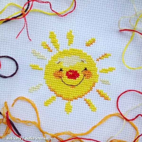 Вышивка солнышко