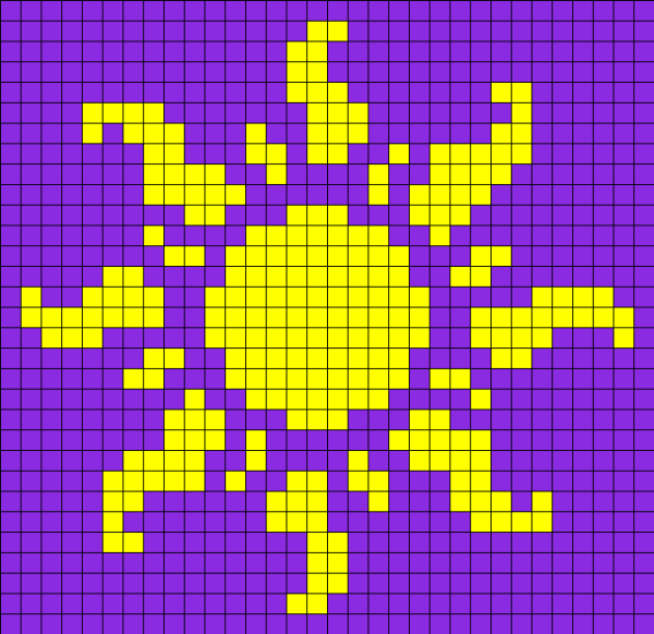 Вышивание крестиком солнышко