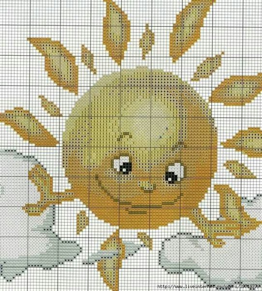 Вышивка крестом солнце