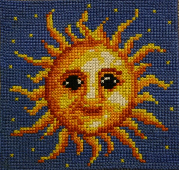 Схема вышивки солнце