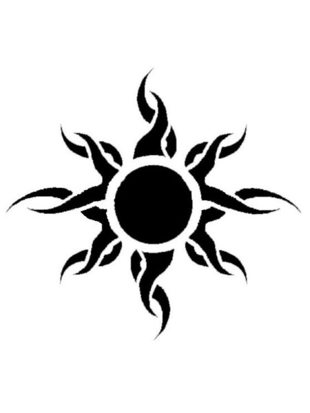 Знак солнца тату