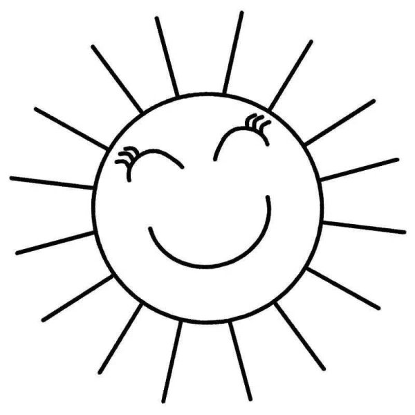 Раскраска. Солнышко