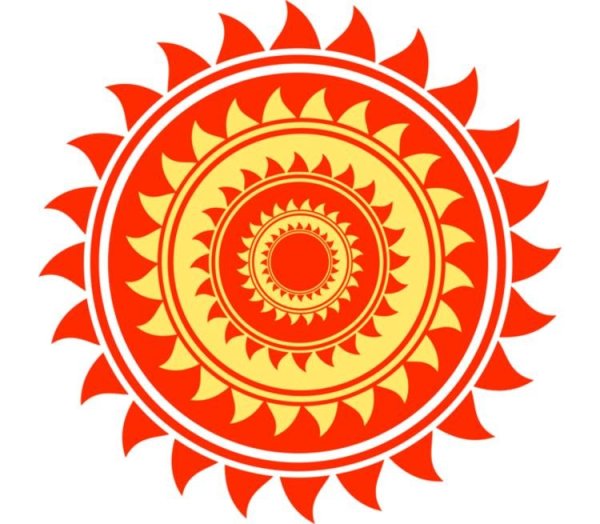 Стилизованное солнце