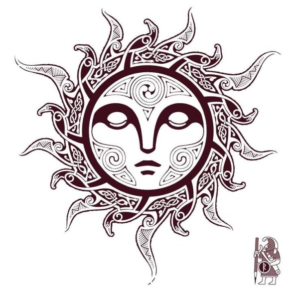 Кельтский трайбл солнце