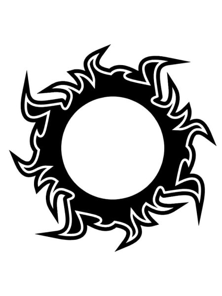 Татуировка солнце эскиз
