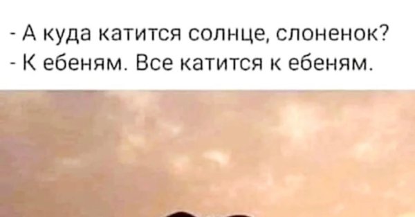А куда катится солнце Слоненок