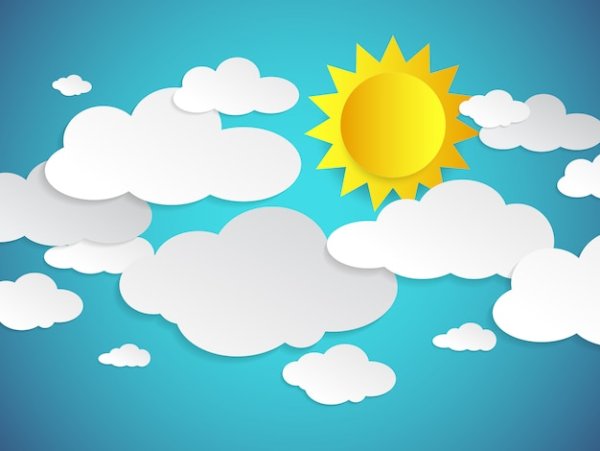 Облачко и солнце
