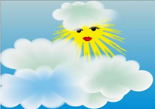 Солнышко с облаками