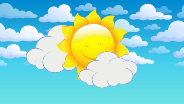 Солнце в небе для детей