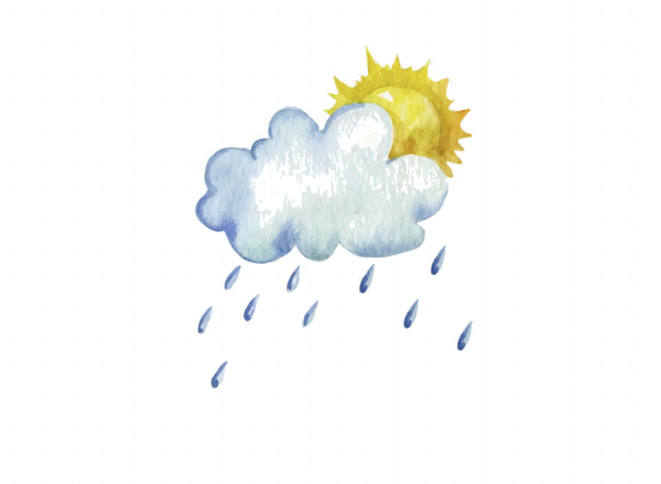 Нарисовать тучку с дождиком