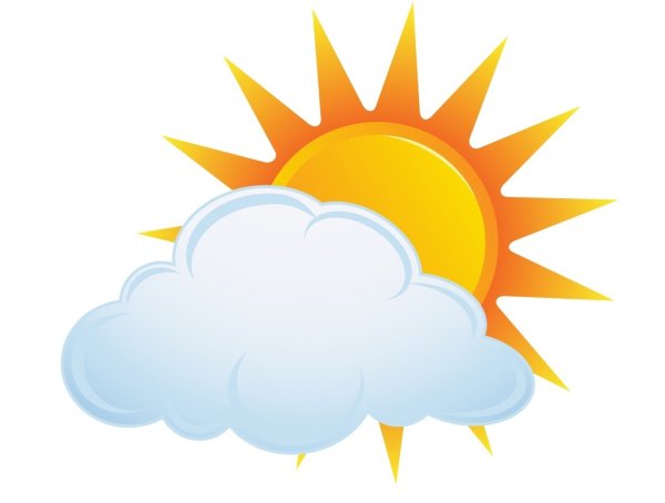 Солнце прячется за тучки