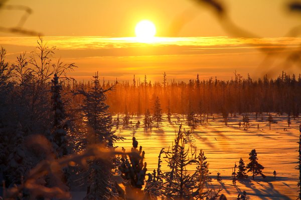 Закат на севере