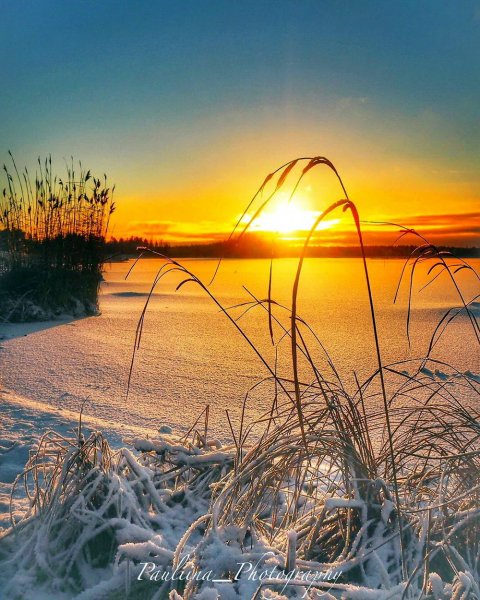 Зимний рассвет пейзаж