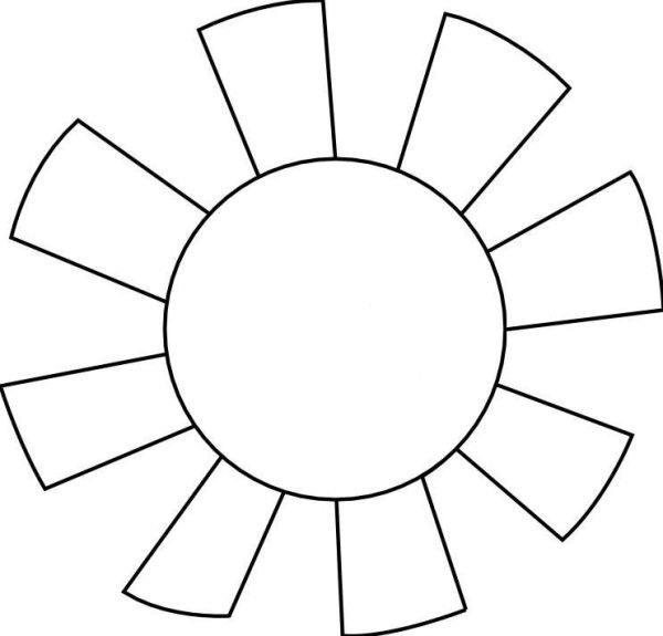 Солнце трафарет
