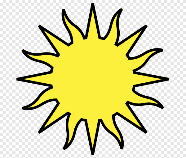 Солнце раскраска для детей